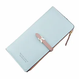Luxury LG Wallet Purs för kvinnor ny trend smala plånböcker kvinnliga kopplingsväska damer kreditkortshållare e7hf#