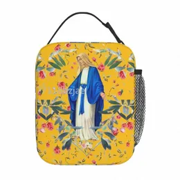 vergine Maria Madre di Dio Bled Mary Borse da pranzo isolate termicamente per la scuola Borsa per alimenti portatile Ctainer Cooler Lunch Boxs q9hi #