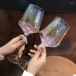 Bicchieri da vino Bicchiere da champagne con diamanti Set Crystal Bling Sparkling Strass Party Coupé Cocktail Flute Cup