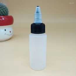 Butelki do przechowywania 100pcs 30 ml skrętu HDPE pusta plastikowa butelka pojemniki 1 uncji spiczasty usta