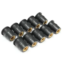 10pcs Motorrad für M5/M6 Gummi -Wellnüsse blinde Födlichkeit Windschutzscheiben Windschutzverkühlung Cowl Reitzubehör Fastener Waren