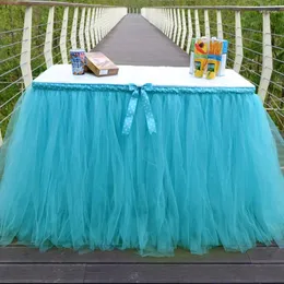 Table Skirt 7-color Net Yarn Slip Party Dessert Wedding Check-in To The Platform Dot Bow