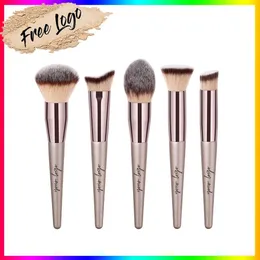 Stor storlek Single Contour Brush Custom Logo Buffer Blandning Make Up Brush For Face Cheekbones Powder Cosmetics Tools