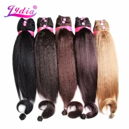 직조 직조 Lydia 여성 Kinky Straight 5pcs/Pack Synthetic Hair 14 "16"18 "머리 직조 Kanekalon Pure Color Hair Bundles