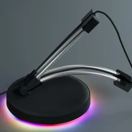 RGB mouse titular de cabo anti-deslizamento para jogos de mouse rates de mouse gerenciamento de cabos de gerenciamento de cabos Organizador de fio de clipe flexível para jogos para PC