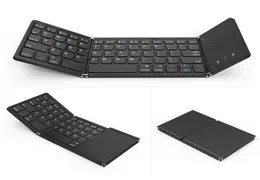 Mini teclado dobrável portátil, teclado sem fio bluetooth com mouse touchpad para windowsandroidiostablet ipadphone7949088