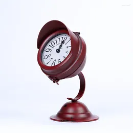 Table Clocks European Retro Bells Ornaments Old Brave Clock Desktop Occupations Small Searchlights Home Decoration Personality