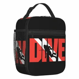 impressionante Scuba Drive pranzo al sacco isolato per le donne Ocean Diving Diver Idea regalo di raffreddamento termico Lunch Box Office Work School g0DR #