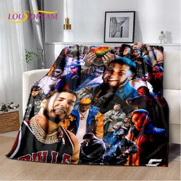 Sänger kostenlos Anuel aa Rapper Hip Hop 3d weiche Plüschdecke, Flanelldecke Wurfdecke für Wohnzimmer Schlafzimmer Sofa Cover Kind