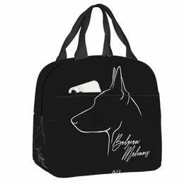 Belga Malinois Dog Lunch Box Thermal Cooler Food Isolated Lunch Bag para mulheres School Work Picnic Tote portátil Ctainer o2Fs #
