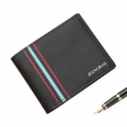 men PU Wallets Leather ID Credit Cards Holder Light Soft Coin Pocket Male Busin Mey Coin Photos Purses Multifunctial Bag 58nY#