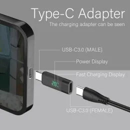 USB C Extender Adapter Type-C Man till kvinnlig kort Dock Extender Laddningsdisplay och dataöverföringssynkronisering, för USB-C-enheter
