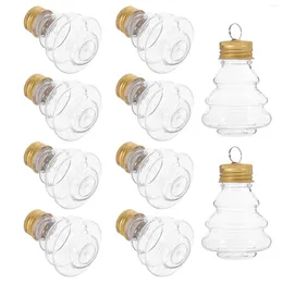 Vases 10pcs Juice Bottles Christmas Tree Shaped Drink Containers Candy Jar Refillable Water