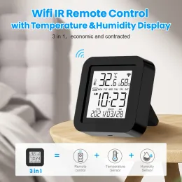Steuern Sie den intelligenten WIFI-Temperatur-Feuchtigkeitssensor Tuya Universal-IR-Fernbedienung für Klimaanlage TV AC Funktioniert mit Alexa Google Home Yandex