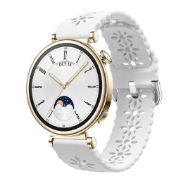 Cinturino smartwatch in silicone da 18 mm per Garmin Venu 3S/Venu 2S/Vivoactive 4S/Forerunner 265S 255S Bracciale in oro rosa.