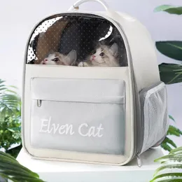 Kattbärare Space Travel Carry Bag Fällbar mjuk liten valp bärbar utomhuskatter ryggsäck andningsbar mochila gato husdjur bärare
