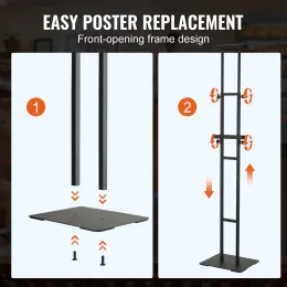 VEVOR 81" Poster Board Stand Double-Sided Display Easel Stand for Wedding Sign Poster Adjustable Floor Easels for Painting Arts