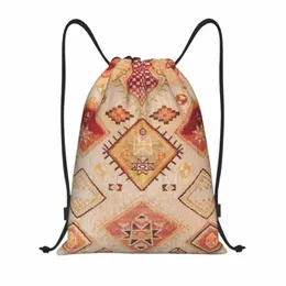 Vintage Berber Desert Traditial Marokkanischen Stil Kordelzug Tasche Faltbare Gym Sackpack Bohemian Geometrische Diamd Rucksäcke H71y #
