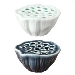 Vasen Traditionelle chinesische Lotus Pod-förmige Blumenvase Pflanzer Topfhalter Anordnung für Büro Home Desk Decor Geschenk