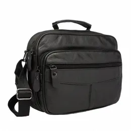 Kalite Orijinal Deri Erkek Omuz Menger Çanta Fi Çapraz Beden Çantası 10 "Tabletler Tote Mochila Satchel Çantası 05AB V8FL#