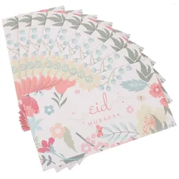 Envoltório de presente 10 Pcs Envelopes Envelopes Vermelhos para Eid Festival Ano Bênção Cartão Pacote de Papel