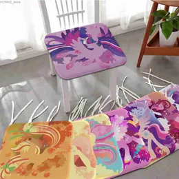 クッション/装飾枕My-little-Ponys Cushion Mat EuropeanBehail Mat Soft Pad Seat Cushion for Dining Patio Home Office屋内屋外ソファデコールY240401