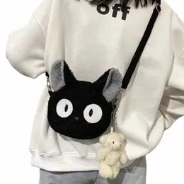 Nette Carto Menger Anime Plüsch Katze Bär Umhängetasche Kawaii Kleine Frauen Mädchen Schulter Handtasche Geldbörse Lippenstift Beutel Fi 20Xb #