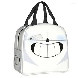 Sacos de armazenamento Personalizado Engraçado Undertale Sans Lunch Bag Homens Mulheres Quentes Caixas Isoladas para Crianças Escolares