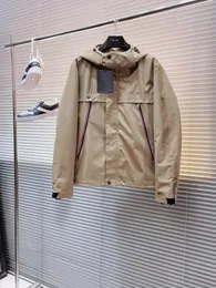 디자이너 Moncleir New Khaki Casual Sports Zipper Pocket Long-Sleeved Jacket Cotet Letter Spring and Summer New Men Street Style Hoodie Zizper