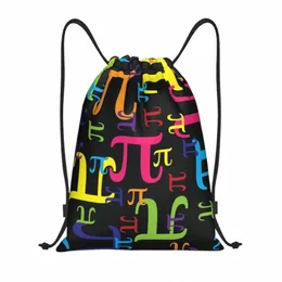 Stücke von Pi Math Science Kordelzug Rucksack Taschen Leichte Geek Mathematik Gym Sport Sackpack Säcke für Reisen k6lT #