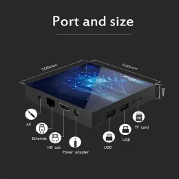 T95 W2 Caixa de TV inteligente Android11 amlogic S905W2 2GB 4GB RAM 16GB 32GB 64GB ROM BT4.0 2.4G/5G WIFI HDR 4K Media Player vs Tanix W2