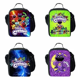 Smiling Critters Kinder-Lunchtaschen für Jungen und Mädchen, Carto-Druck, Kühltaschen, Lunchbox-Taschen, Mochila, bestes Geschenk für Kinder, 725J #