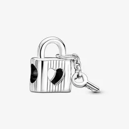 Padlock & Heart Key Charm Pandoras 925 Sterling Silver Luxury Charm Set Bracelet Making Beaded charms Designer Necklace Pendant Original Box TOP quality Wholesale