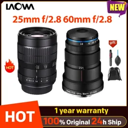 Optics Laowa 25mm F28 60mm Camera Lens FullFrame Manual Focus Macro Linser Kit för EF F Pentax K 240327