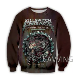 Cavving 3D Printed Killswitch Engage Crewneck Sweatshirts Harajuku Styles Tops långärmad tröjor för män/kvinnor