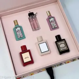 Designer de incenso Conjunto de perfumes para mulheres Flora Bloom Sparay 5ml*6pcs Suje 6 em 1 com caixa Original SEMLL High Quality Ship MVDP