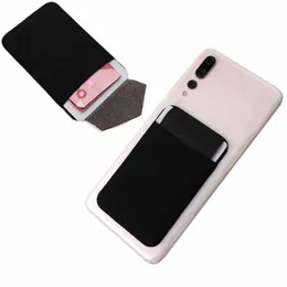 1pc Hot Fi Elastic Cell Cell Card Holder mobile PHE Wallet Credit Credit ID Card Holder Adesive Adesivo Pocket Cover O4OK#