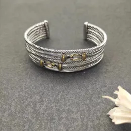 Старший дизайнер 925 Pure Silver Luxury Jewelry Bracelet Bracelet Bracelet Wavefed Pearl Multipl Row Alist Diamond Bild 9 мм круглый от открытых женских и мужских браслетных подарков