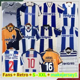 94 95 97 1999 Porto Retro Futbol Formaları 01 03 04 Cup Nihai Ev Away Men Deco Kitleri Mavi Sarı Klasik Üniforma Derlei McCarthy Finalleri Vintage Futbol Gömlekleri