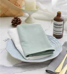 Tischserviette, 6 Stück, 30 x 45 cm, leichte Baumwollservietten mit gesäumten Kanten, waschbares Abendessentuch für Party- und Hochzeitsdekoration