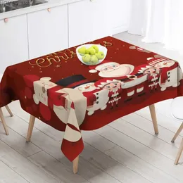 Toalha de mesa Santa Urso polar toalha de mesa de Natal Árvore de pinguim toalha de mesa de Natal toalha de mesa de café decorações de ano novo Y240401