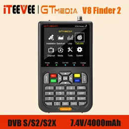 GTMEDIA V8 Finder 2 PRO Satellite Signal Finder DVB S/S2/S2X HD 1080P TV Signal Receiver Sat Decoder brazil ACM h.264 Free Ship