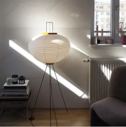 Designer japonês Akari Noguchi Yong Lâmpada de chão Led Rice Papel Lantern Lanterna Lumin
