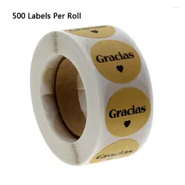 Gift Wrap Pcs Gracias Spanish Thank You Stickers Baking Sticker Scrapbooking 50LB