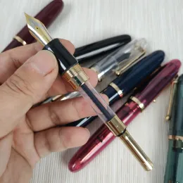 New 2Pcs JinHao 9019 dadao Fountain Pen Acrylic Transparent Spin Pen 40MM Nib Stationery Office School Supplies Writing Gift Pen