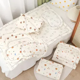 2 pçs/set cama do bebê colchão travesseiro berço colchão nascido colchão da criança folhas almofada meninos meninas conjunto de cama infantil 240322