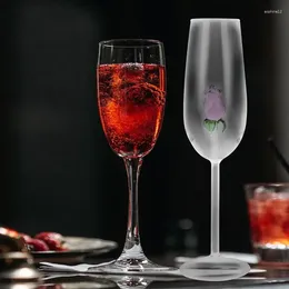 Wine Glasses 2/1 Pc Rose Glass Red Creative Whiskey Delicate Cup Home Coffee Kitchen Accessories Botella De Agua
