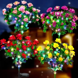 Led Azalea Solar Flowers Lights Solar Garden Lights Outdoor Decorative IP65 Waterproof For Pathway Patio Lawn Backyard Presents