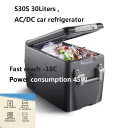 Refrigerator 30L Alpicool Auto Car Refrigerator 12V Compressor Portable Freezer Fridge Quick Refrigeration Home Outdoor Picnic Cooler R230225