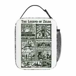 Återberättade legenden tårar av kungariket isolerade lunchpåsar Cooler Meal Ctainer Vintage Game Stor lunchlåda Tote Mathandväskor J6BQ#